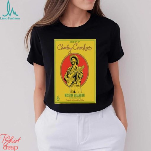Charley crockett tour denver co 2024 poster shirt