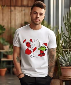 Charlie Brown Santa claus and Lucy Van Pelt grinch christmas shirt