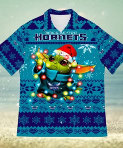 Charlotte Hornets Baby Yoda Star Wars Funny Hawaiian Shirt New For Fans Gift Christmas Holidays