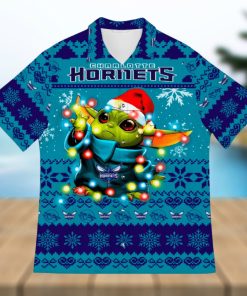 Charlotte Hornets Baby Yoda Star Wars Funny Hawaiian Shirt New For Fans Gift Christmas Holidays