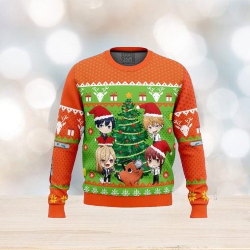 Chibi Chainsaw Man Ugly Christmas Sweaters For Men And Women