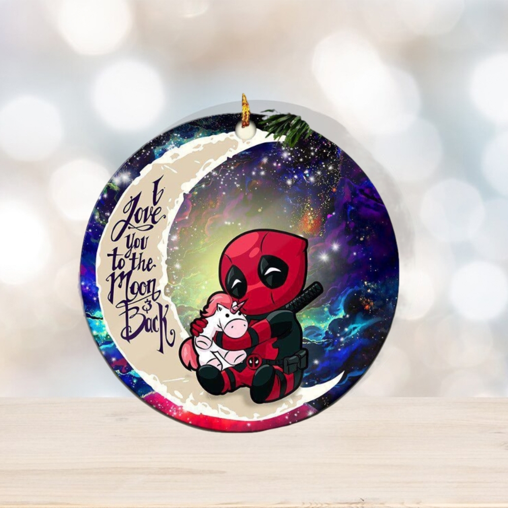 Chibi Deadpool Unicorn Toy Love You To The Moon And Back Galaxy Christmas Decorations Ornament Chibi Deadpool Unicorn Toy Love You To The Moon And Back Galaxy Christmas Decorations Ornament