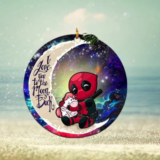 Chibi Deadpool Unicorn Toy Love You To The Moon And Back Galaxy Christmas Decorations Ornament