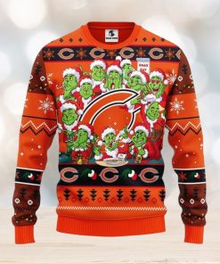 Chicago Bears 12 Grinch Xmas Day Christmas Ugly Sweater 3D Christmas Xmas Sweater