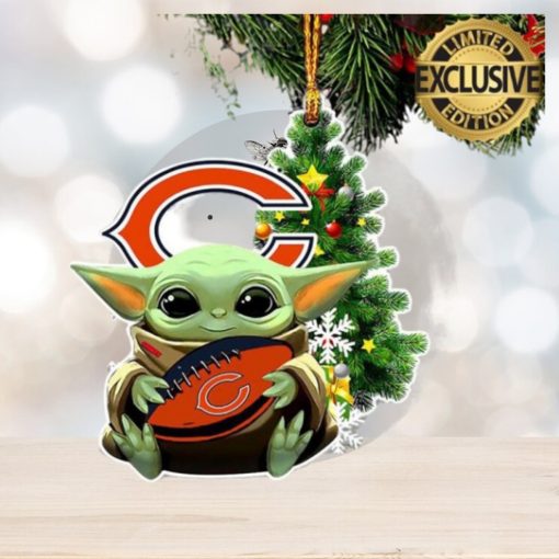 Chicago Bears Baby Yoda NFL Christmas Tree Decorations Ornament