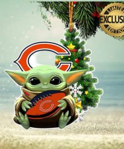 Chicago Bears Baby Yoda NFL Christmas Tree Decorations Ornament