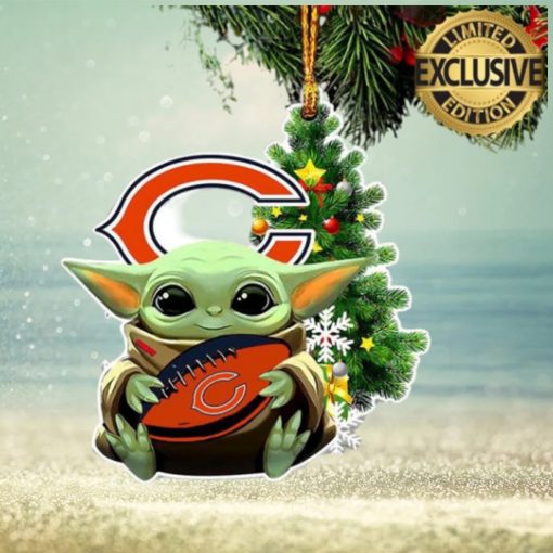 Chicago Bears Baby Yoda NFL Christmas Tree Decorations Ornament