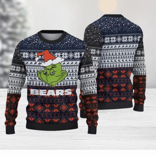 Chicago Bears Christmas Grinch Hot Trending Ugly Sweater For Fans