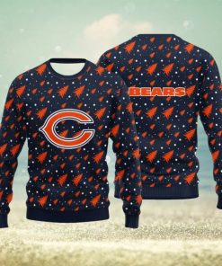 Chicago Bears Christmas Pine Tree Patterns Pattern Knitted Sweater