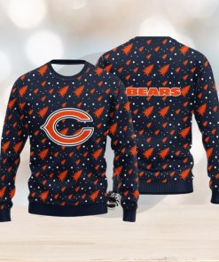 Chicago Bears Christmas Pine Tree Patterns Pattern Knitted Sweater