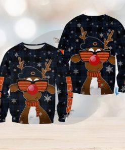 Chicago Bears Christmas Reindeer Sunglasses New 3D Sweater For Fans Gift Christmas