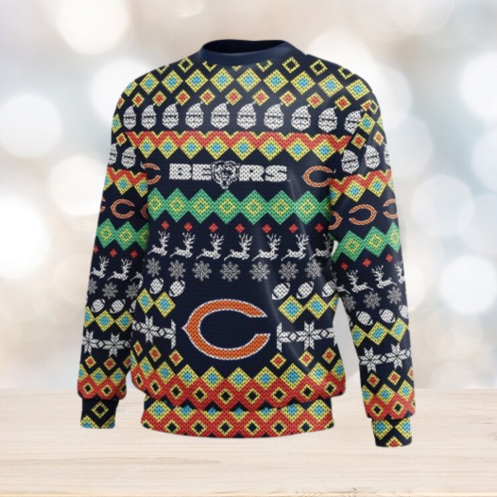 NFL Chicago Bears Nativity Ugly Xmas Sweater For Men Women - Limotees