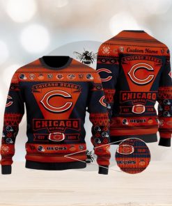 Chicago Bears Football Team Logo Christmas Gift All Over Print Ugly Christmas Sweater