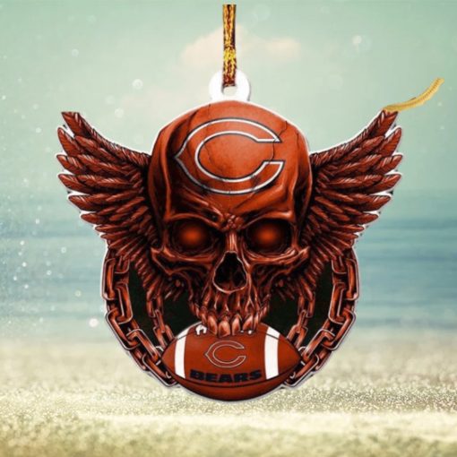 Chicago Bears NFL Football Skull Xmas Gifts Christmas Tree Decorations Ornament