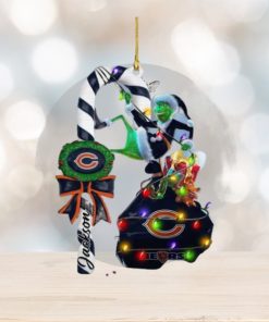 Chicago Bears NFL Grinch Candy Cane Personalized Xmas Gifts Christmas Tree Decorations Ornament
