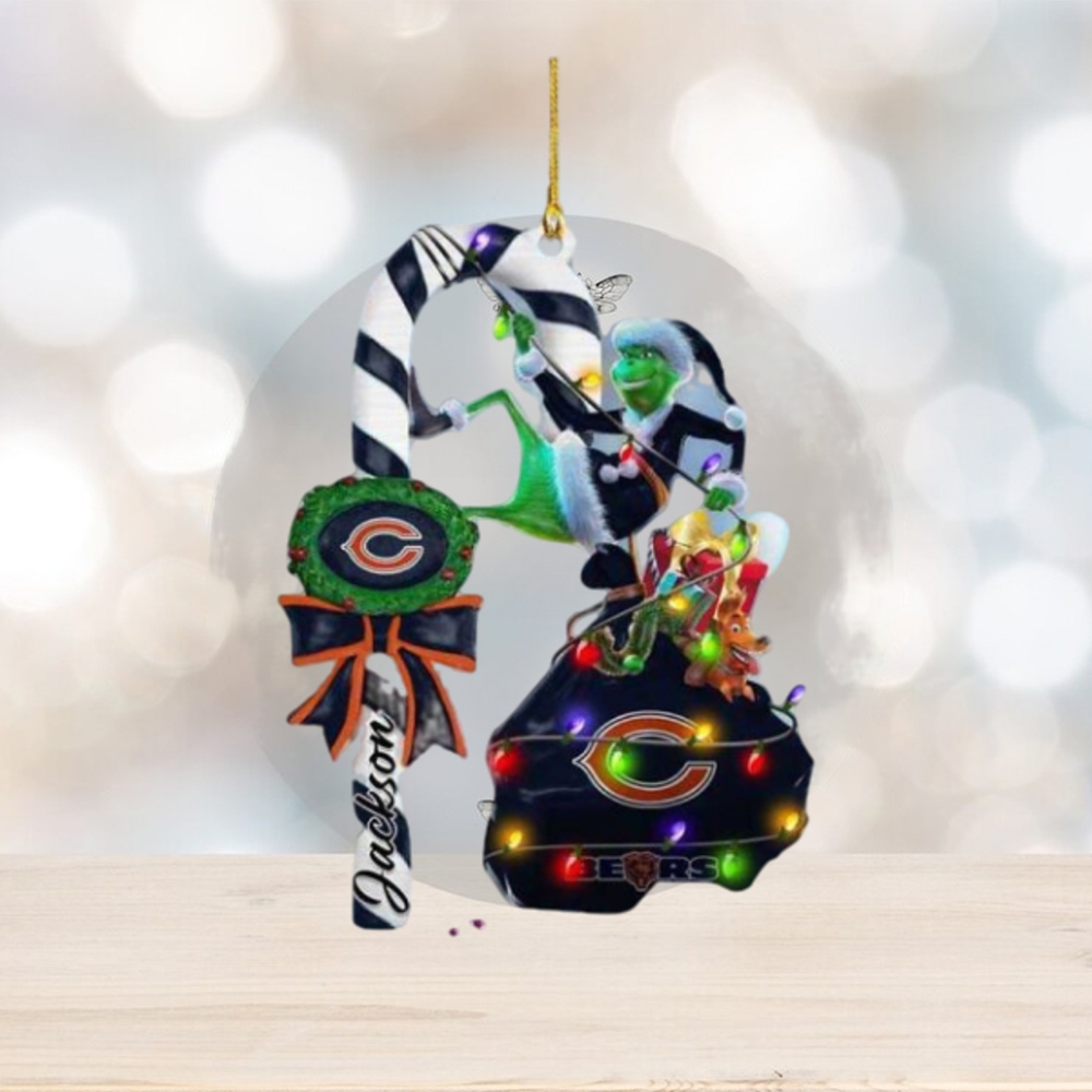 Grinch Chicago Bears 3D Ugly Christmas Sweater - Limotees