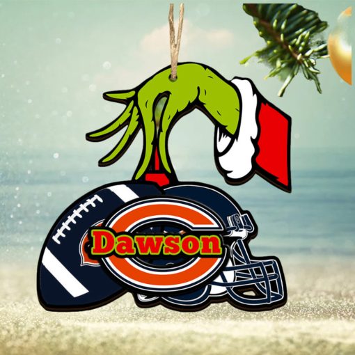 Chicago Bears NFL Grinch Personalized Ornament SP121023102ID03
