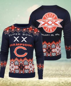 Chicago Bears NFL Super Bowl Commemorative Ugly Sweater