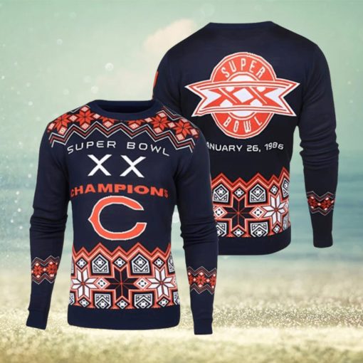 Chicago Bears NFL Super Bowl Commemorative Ugly Sweater