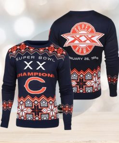 Chicago Bears NFL Super Bowl Commemorative Ugly Sweater