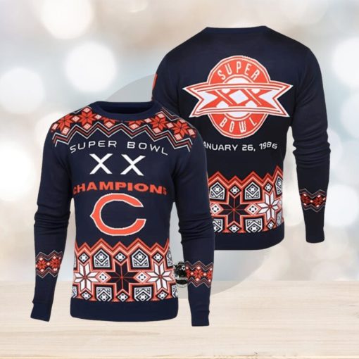 Chicago Bears NFL Super Bowl Commemorative Ugly Sweater