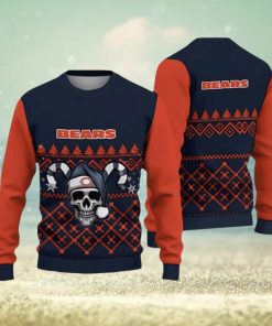 Chicago Bears Ugly Christmas Skull Xmas Sweater