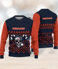 Chicago Bears Ugly Christmas Skull Xmas Sweater