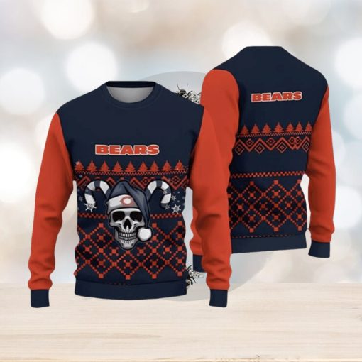 Chicago Bears Ugly Christmas Skull Xmas Sweater