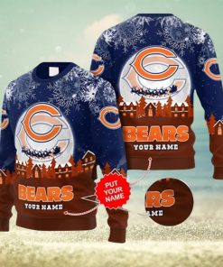 Chicago Bears Ugly Sweater Xmas Night Personalized 3D Ugly Christmas Sweater