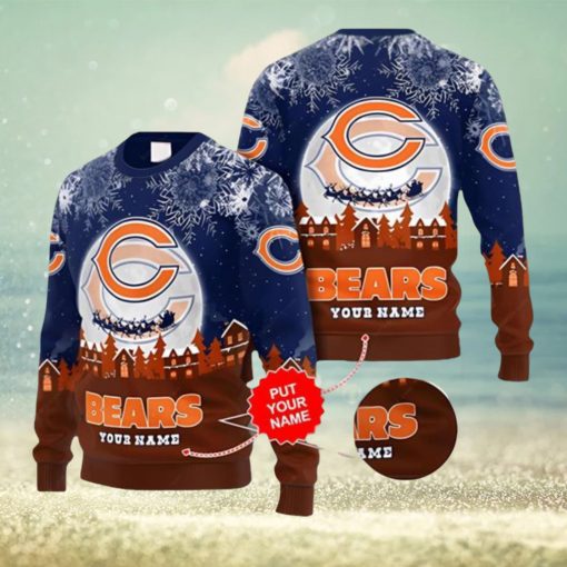 Chicago Bears Ugly Sweater Xmas Night Personalized 3D Ugly Christmas Sweater