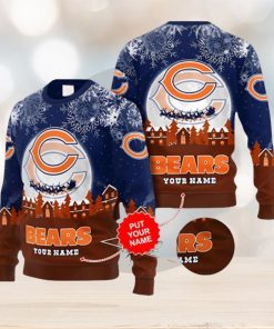 Chicago Bears Ugly Sweater Xmas Night Personalized 3D Ugly Christmas Sweater