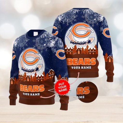 Chicago Bears Ugly Sweater Xmas Night Personalized 3D Ugly Christmas Sweater