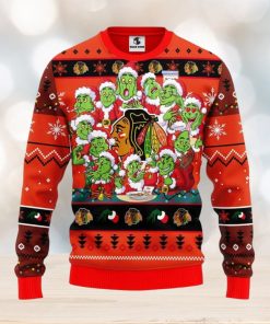 Chicago Blackhawks 12 Grinch Xmas Day Christmas Ugly Sweater Christmas Gift For Fans Party Hoiliday Gift