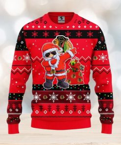 Chicago Blackhawks Dabbing Santa Claus Xmas Ugly Christmas Sweater Best Christmas Gift Ideas