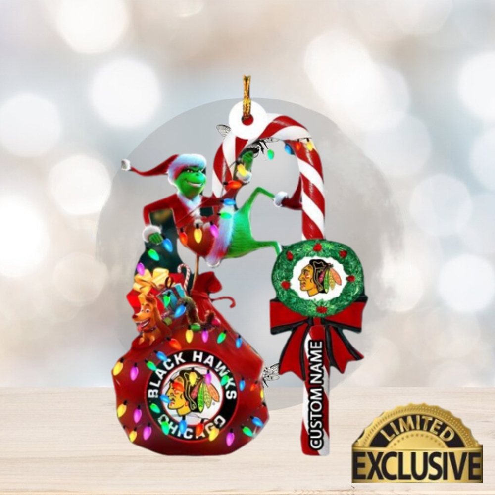 Jacksonville Jaguars Grinch Candy Cane Christmas Ornament