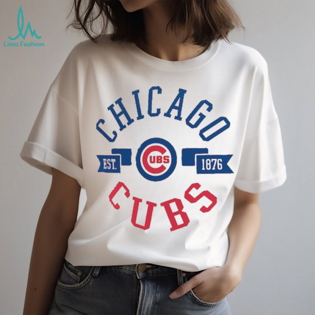 Chicago Cubs G-III 4Her by Carl Banks Women's Team Graphic V-Neck Fitted T- Shirt - Royal