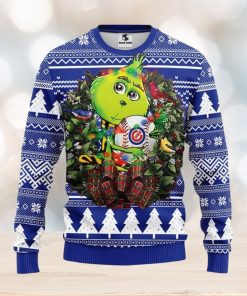 Chicago Cubs Grinch Hug Christmas Ugly Sweater 3D Christmas Xmas Sweater