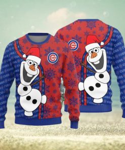 Chicago Cubs Olaf Christmas Funny Knitted Sweater