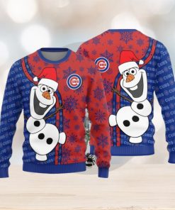 Chicago Cubs Olaf Christmas Funny Knitted Sweater