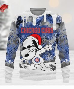 Chicago Cubs Snoopy Dabbing The Peanuts Sports Football American Christmas Dripping Matching Ugly Xmas Sweater