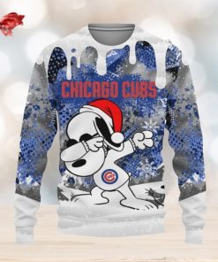 Chicago Cubs Snoopy Dabbing The Peanuts Sports Football American Christmas Dripping Matching Ugly Xmas Sweater