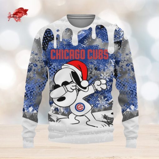 Chicago Cubs Snoopy Dabbing The Peanuts Sports Football American Christmas Dripping Matching Ugly Xmas Sweater