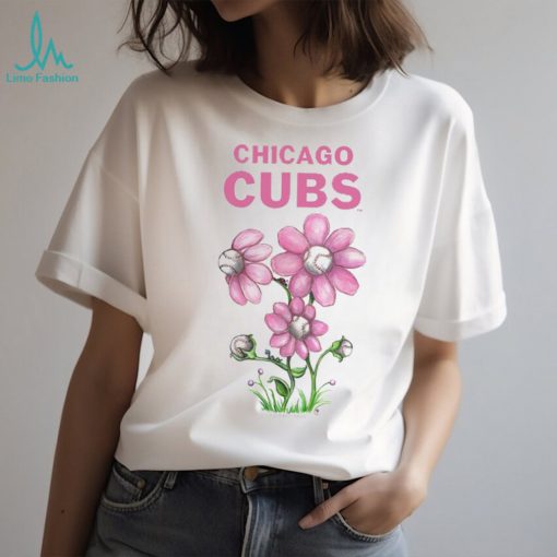 Chicago Cubs Tiny Turnip Infant Blooming Baseballs T Shirt