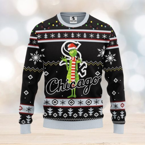 Chicago White Sox Funny Grinch Christmas Ugly Sweater 3D Christmas Xmas Sweater