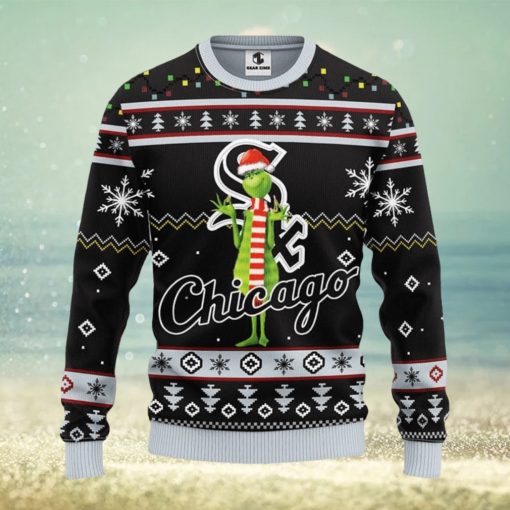 Chicago White Sox Funny Grinch Christmas Ugly Sweater 3D Christmas Xmas Sweater