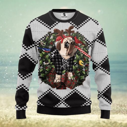 Chicago White Sox Pub Dog Christmas Ugly Sweater 3D Christmas Xmas Sweater