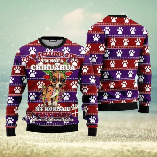 Chihuahua Dog Baby Christmas Ugly Christmas Sweater For Men And Women