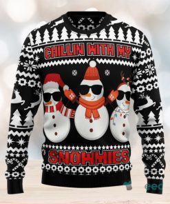 Chillin With My Snowmies Ugly Christmas Sweater All Over Printed For Men And Women Gift Holiday