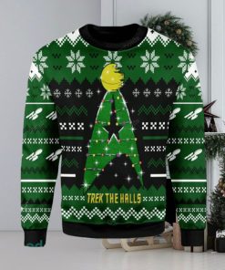 Christmas 3D Sweater Trek The Halls Green For Men And Women