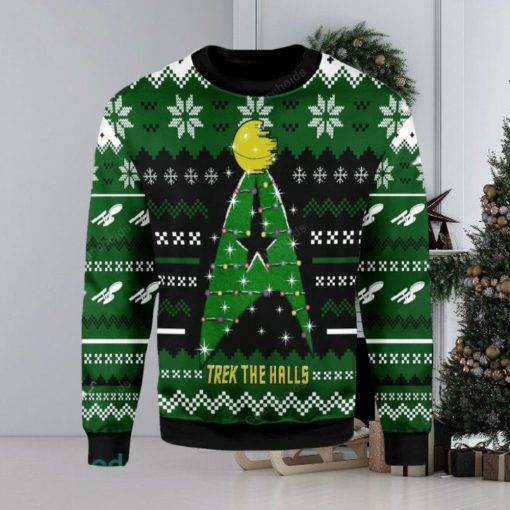 Christmas 3D Sweater Trek The Halls Green For Men And Women